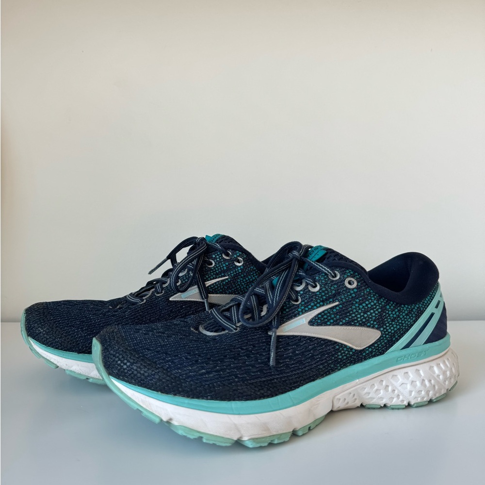 Brooks Ghost 11 Running Shoes – Navy & Aqua – Women’s 7.5